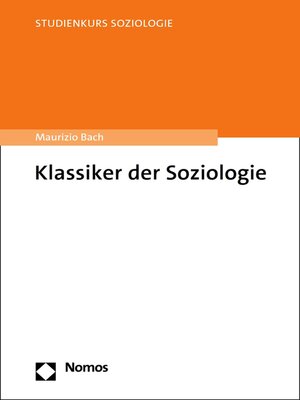 cover image of Klassiker der Soziologie